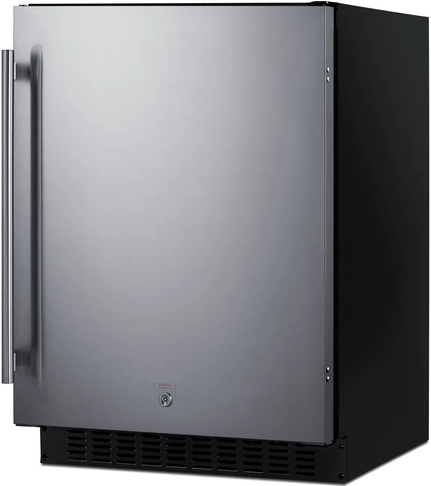 Summit 24  Wide Built-In Compact Refrigerator - Stainless Steel-1