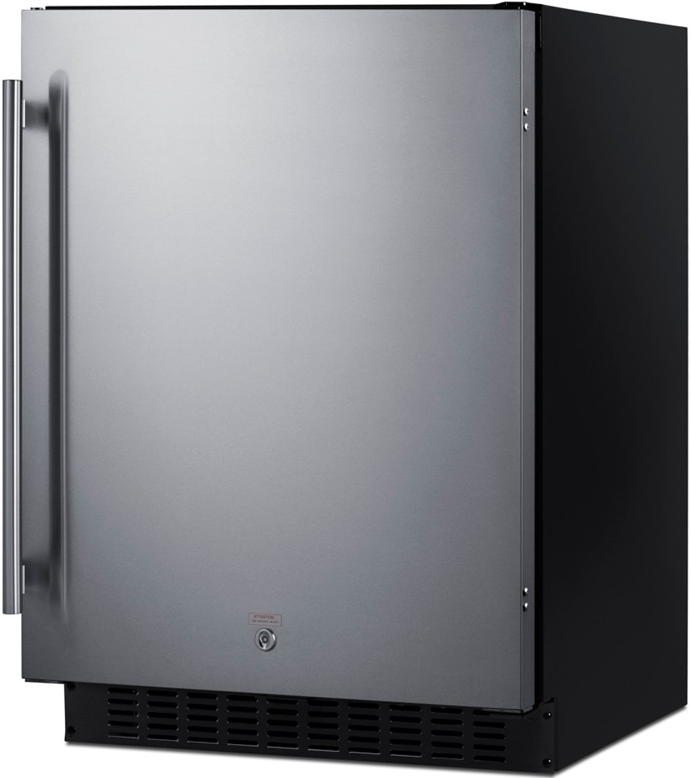 Summit 24" Wide Built-In Compact Refrigerator - Stainless Steel