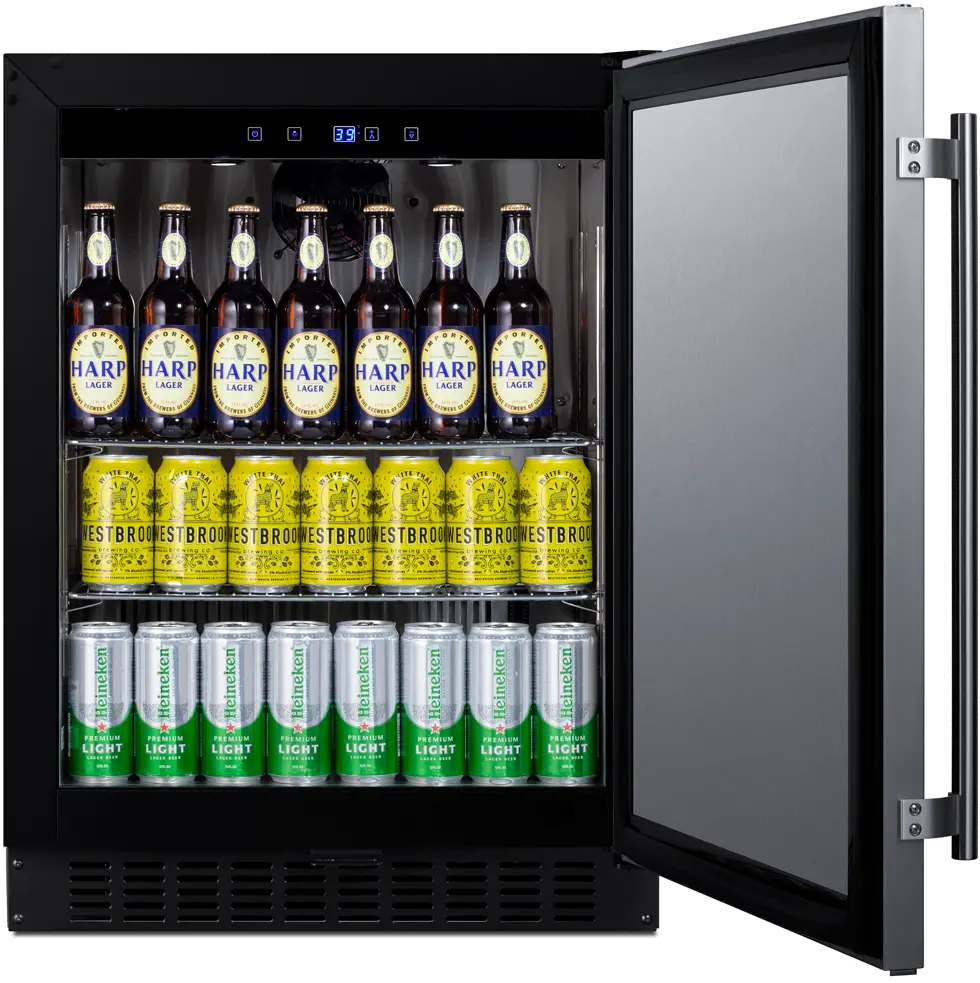 Summit 24  Wide Built-In Compact Refrigerator - Stainless Steel-5
