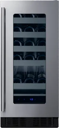 Summit 15  Wide Built-In Wine Cellar with Glass Door