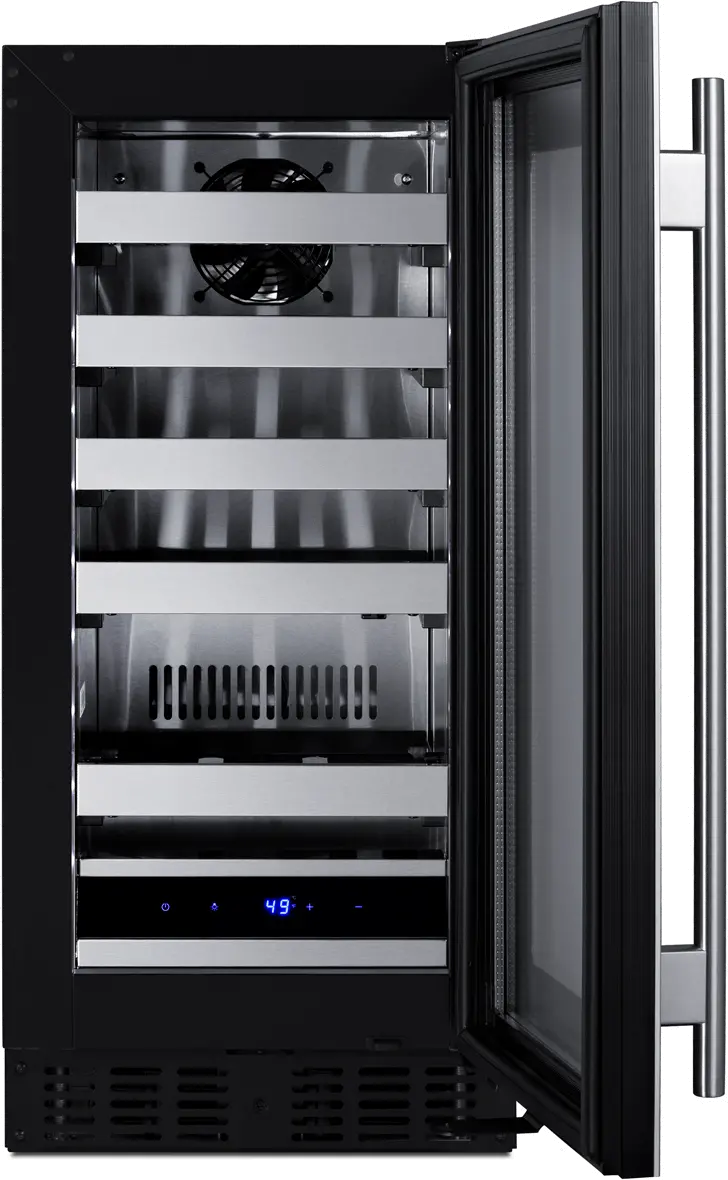 Summit 15  Wide Built-In Wine Cellar with Glass Door-4