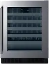 Summit 24  Wide Built-In Wine Cellar with Glass Door
