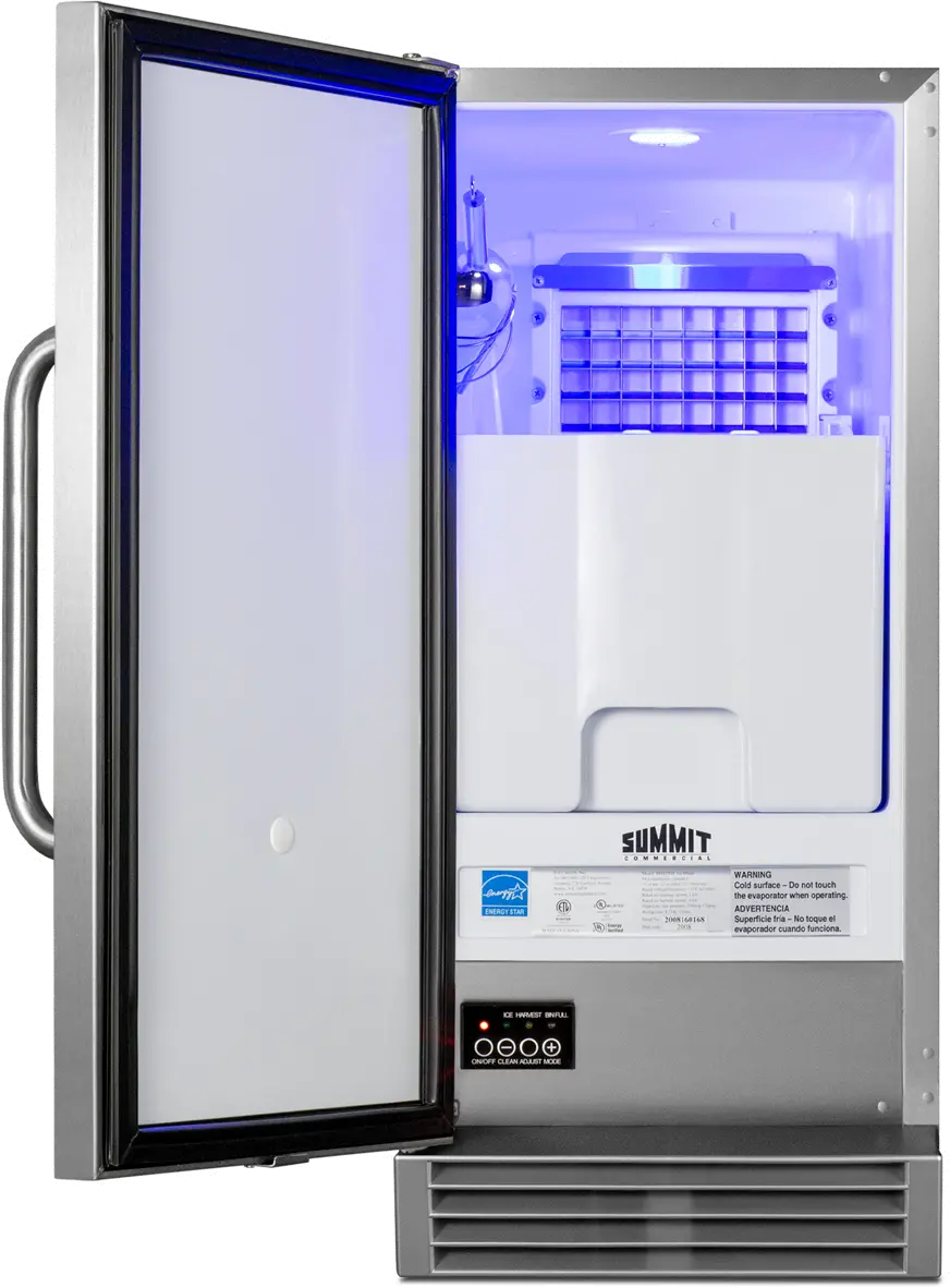 Summit Built-In Outdoor 50 lb. Clear Icemaker - Stainless Steel-4
