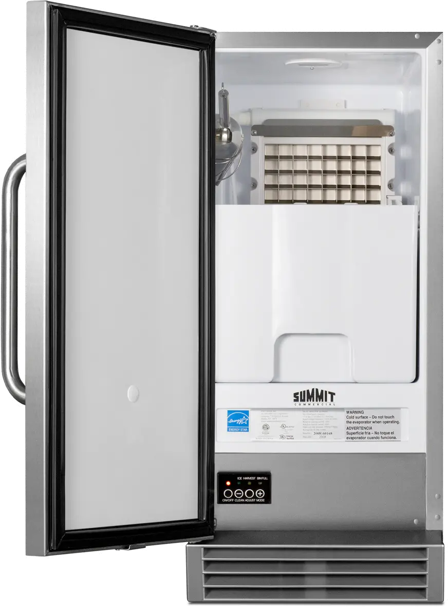 Summit Built-In Outdoor 50 lb. Clear Icemaker - Stainless Steel-5