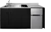 Summit 72  Wide All-In-One Kitchenette - Black & Stainless Steel