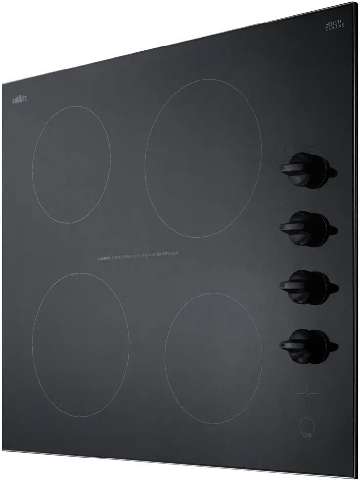 Summit 24  Wide 230V 4-Burner Electric Cooktop - Black-4