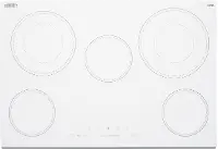 Summit 30  Wide 208-240V 5-Burner Electric Cooktop - White