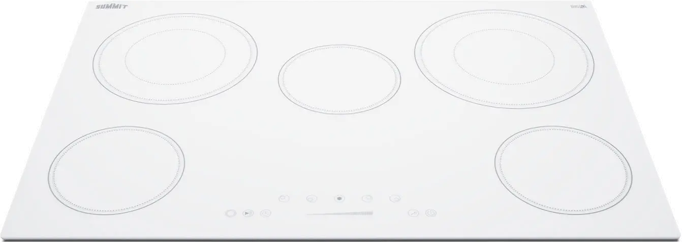 Summit 30  Wide 208-240V 5-Burner Electric Cooktop - White-4