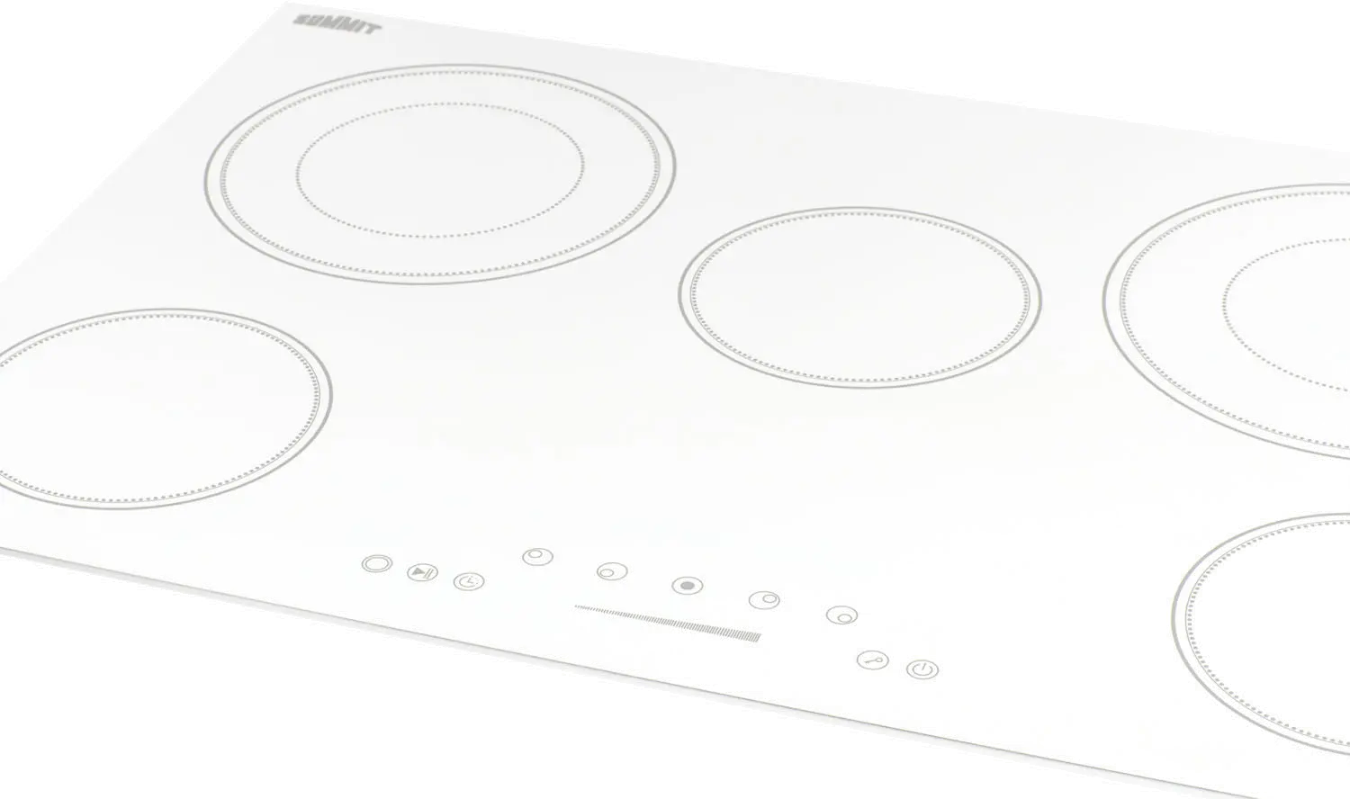 Summit 30  Wide 208-240V 5-Burner Electric Cooktop - White-5