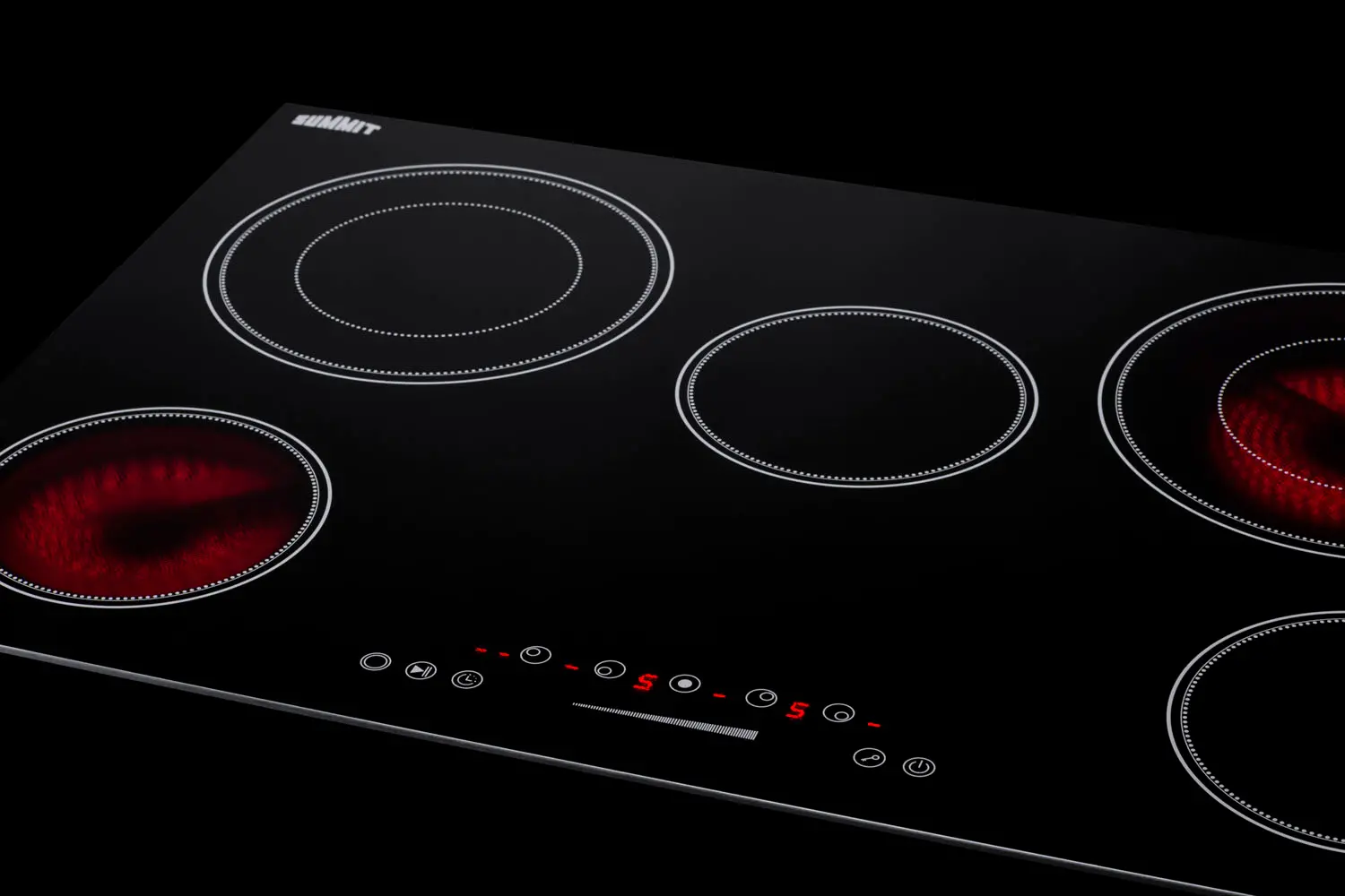 Summit 36  Wide 208-240V 5-Burner Electric Cooktop - Black-3