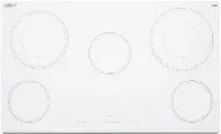 Summit 36  Wide 208-240V 5-Burner Electric Cooktop - White