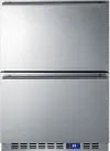 Summit 24  Wide Built-In 2-Drawer Refrigerator - Stainless Steel