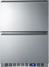 Summit 24  Wide Built-In 2-Drawer Refrigerator - Stainless Steel