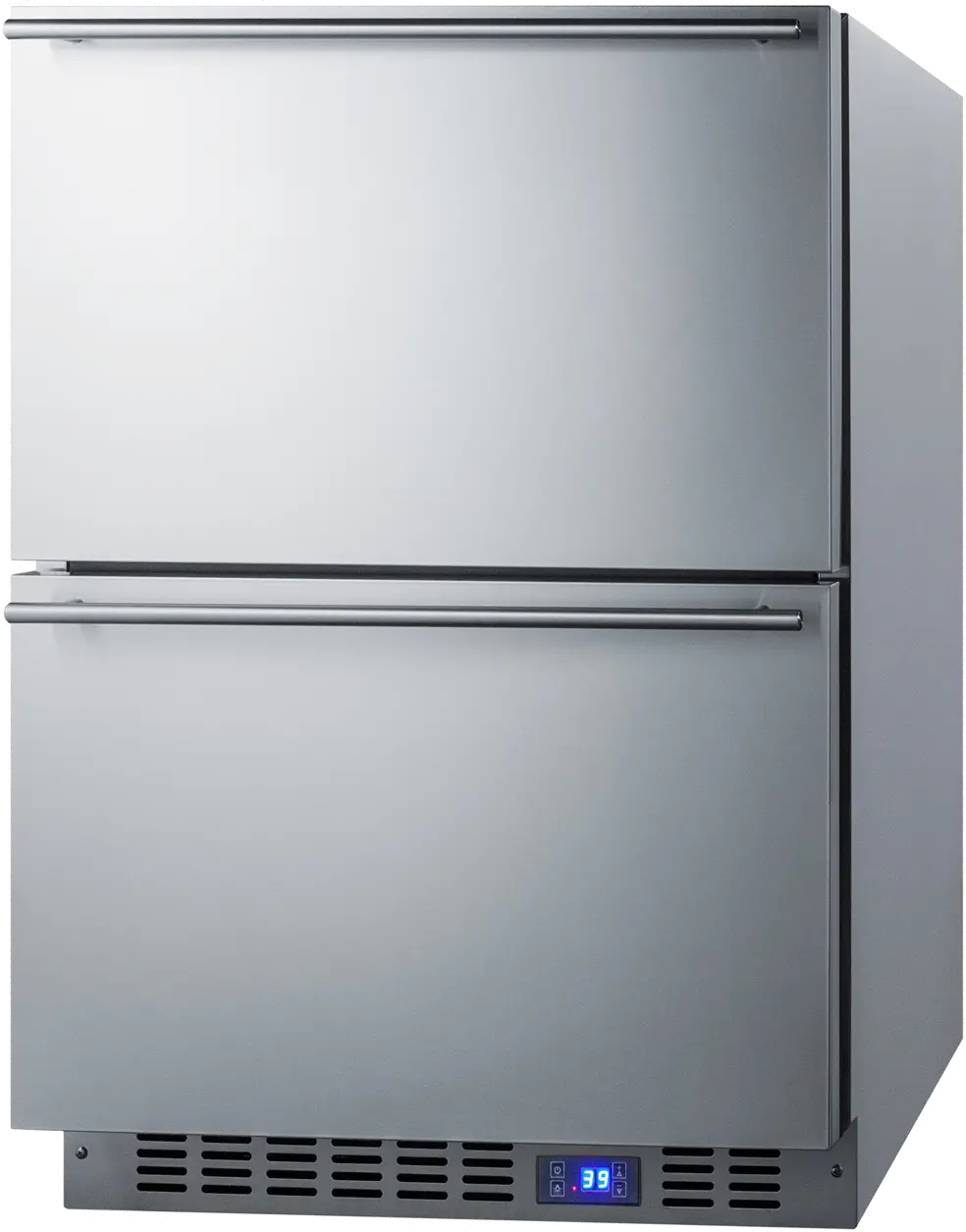 Summit 24  Wide Built-In 2-Drawer Refrigerator - Stainless Steel-1
