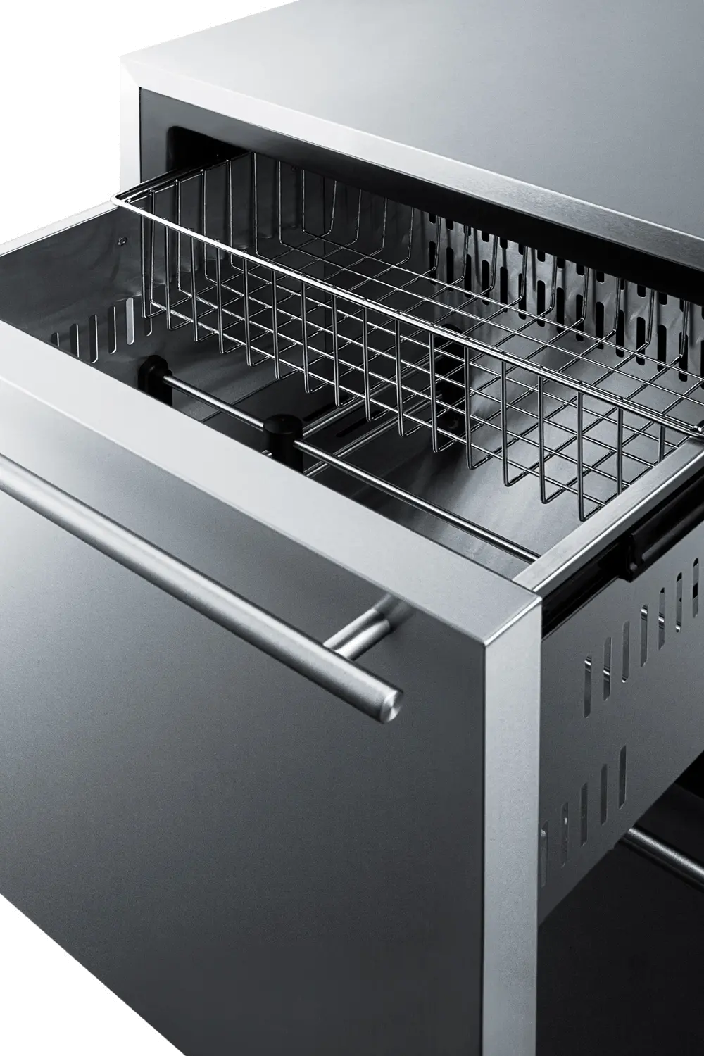 Summit 24  Wide Built-In 2-Drawer Refrigerator - Stainless Steel-3