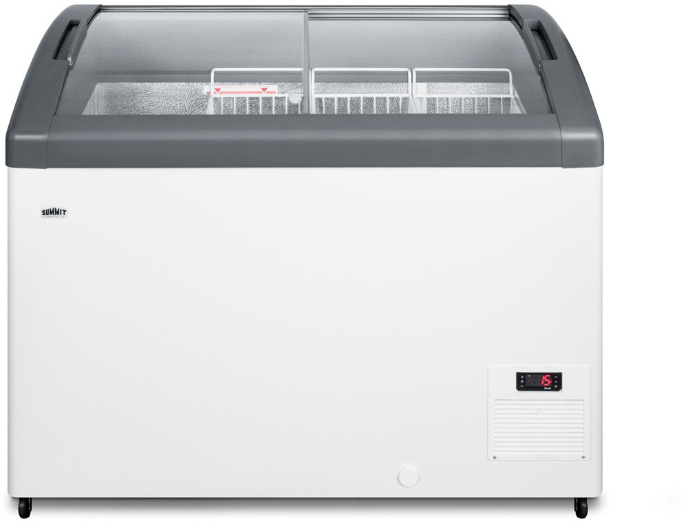 Summit Commercial 9.5 Cu.Ft. Chest Freezer - White with Curved Glass Door