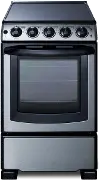 Summit 2.3 cu ft Electric Range - Stainless Steel 20 Inch