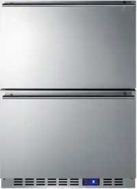 Summit 4.26 cu ft 2-Drawer All-Freezer - Stainless Steel 24 Inch