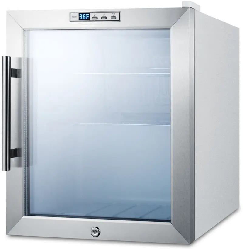 Summit Compact Beverage Center - Stainless Steel and White