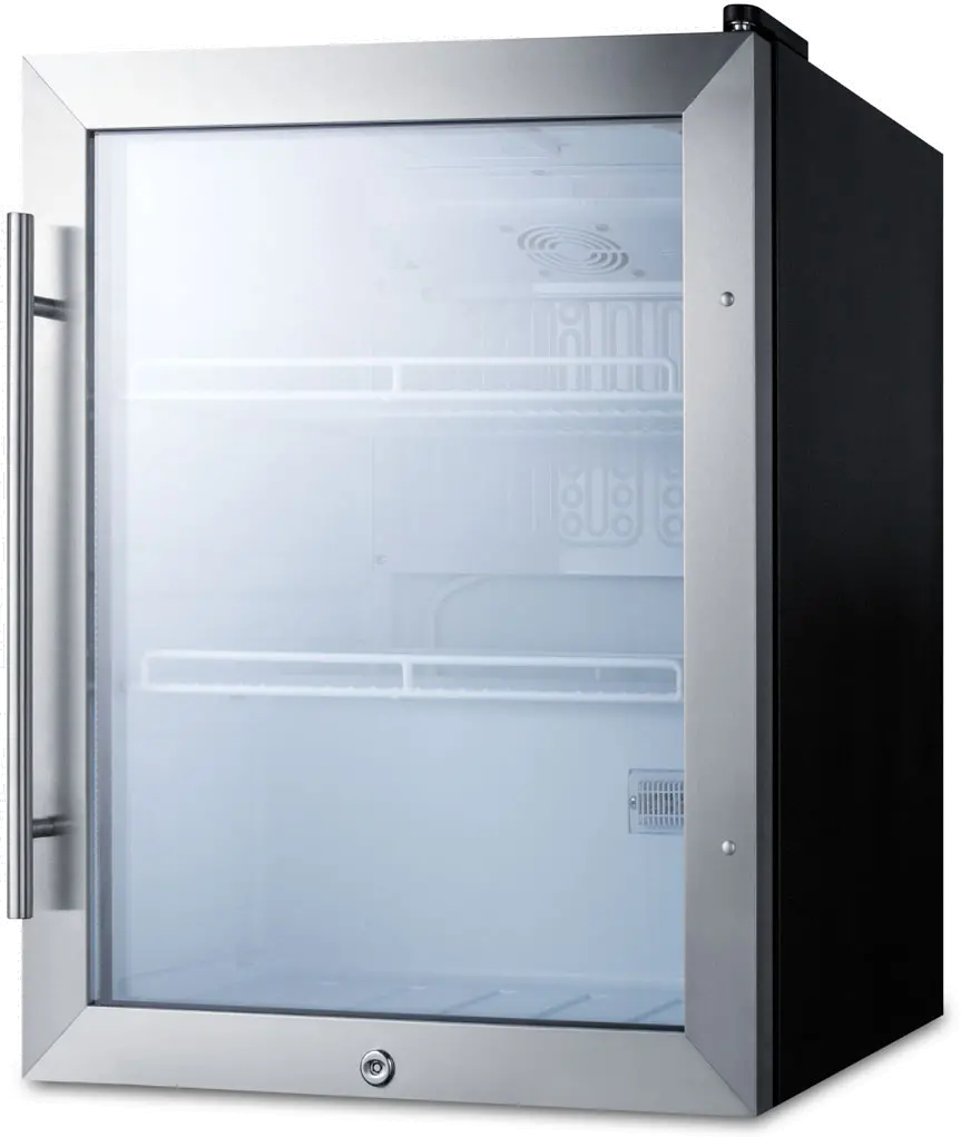 Summit Compact Beverage Center - Stainless Steel and Black-1