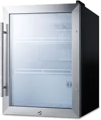 Summit Compact Beverage Center - Stainless Steel and Black