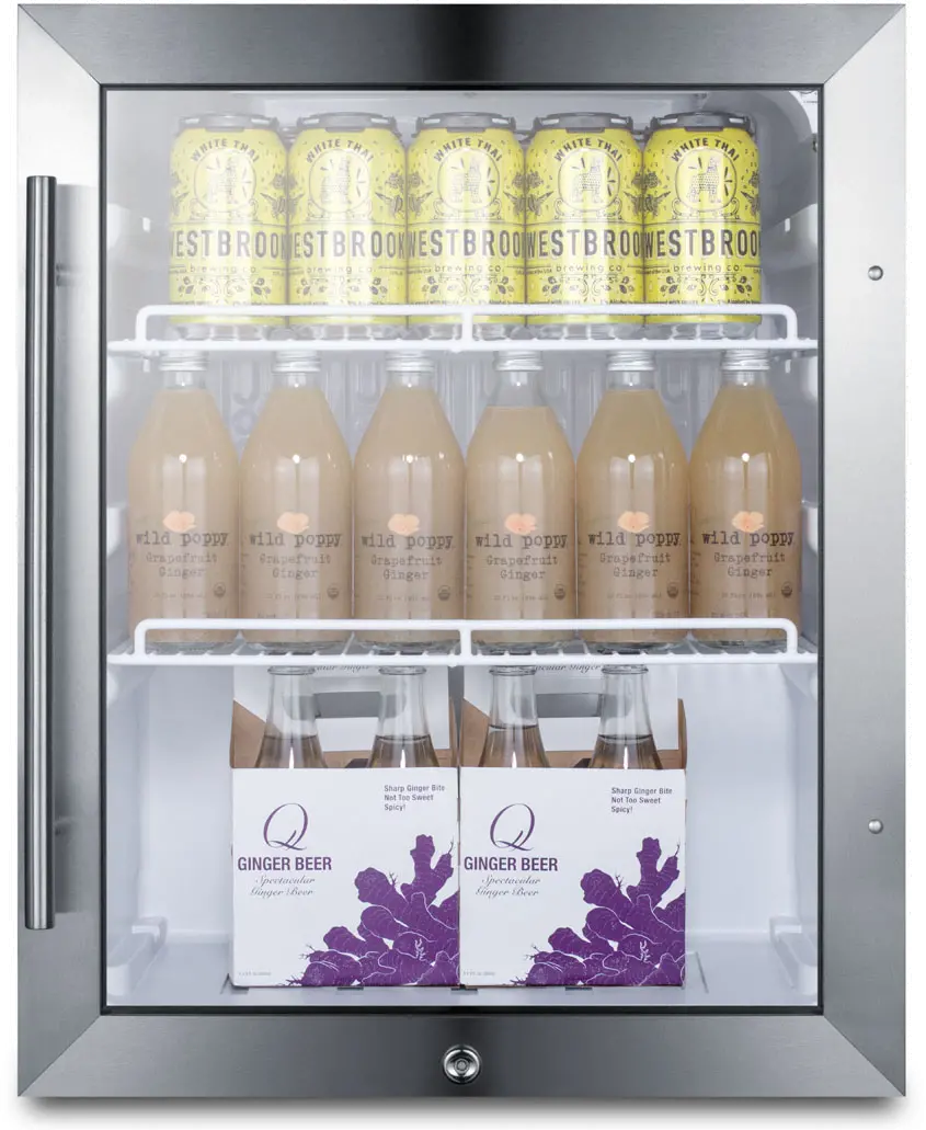Summit Compact Beverage Center - Stainless Steel and Black-3