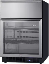 Summit 24 Inch Built-In Beverage Refrigerator with Drawer