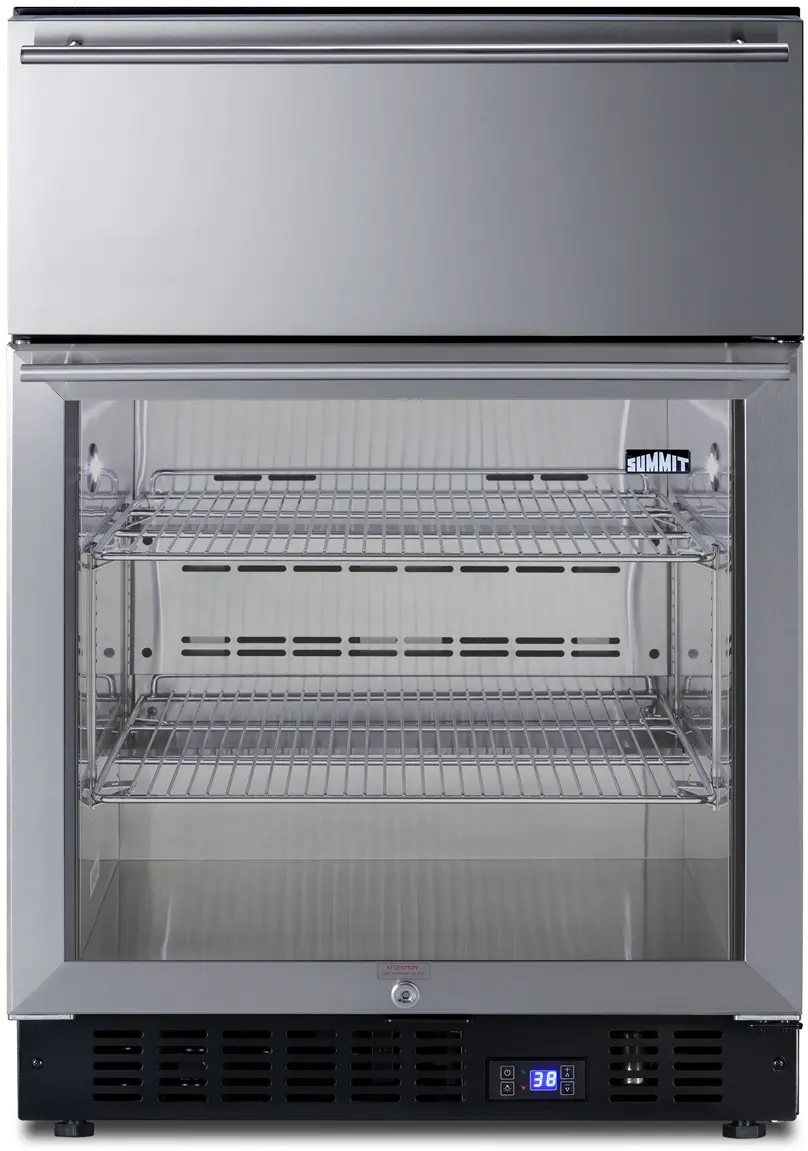 Summit 24 Inch Built-In Beverage Refrigerator with Drawer-2