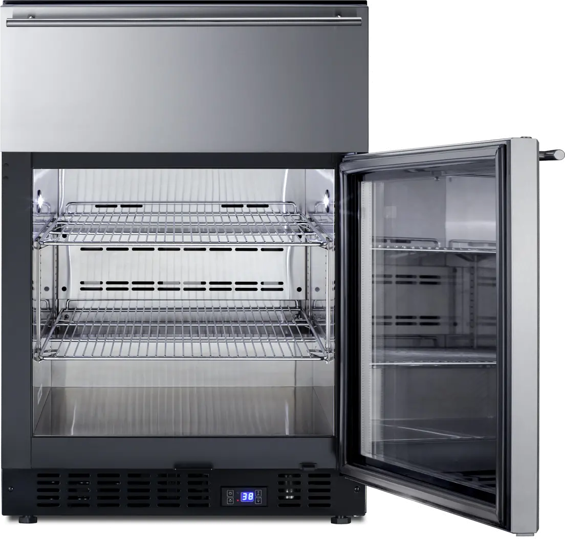 Summit 24 Inch Built-In Beverage Refrigerator with Drawer-3