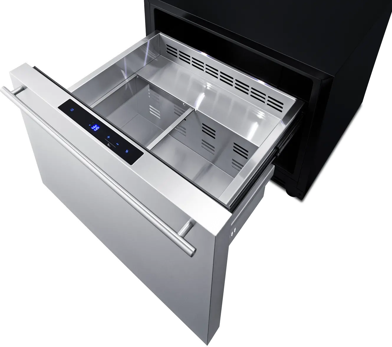 Summit 24 Inch Built-In Outdoor Drawer Refrigerator - Stainless Steel-3