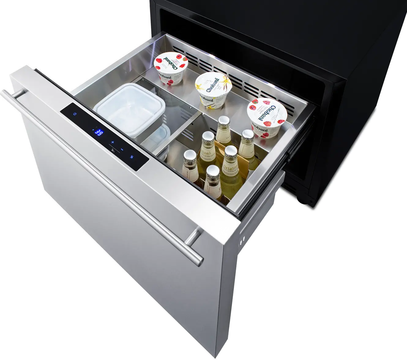 Summit 24 Inch Built-In Outdoor Drawer Refrigerator - Stainless Steel-4