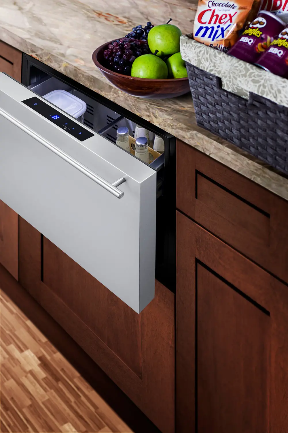 Summit 24 Inch Built-In Outdoor Drawer Refrigerator - Stainless Steel-8