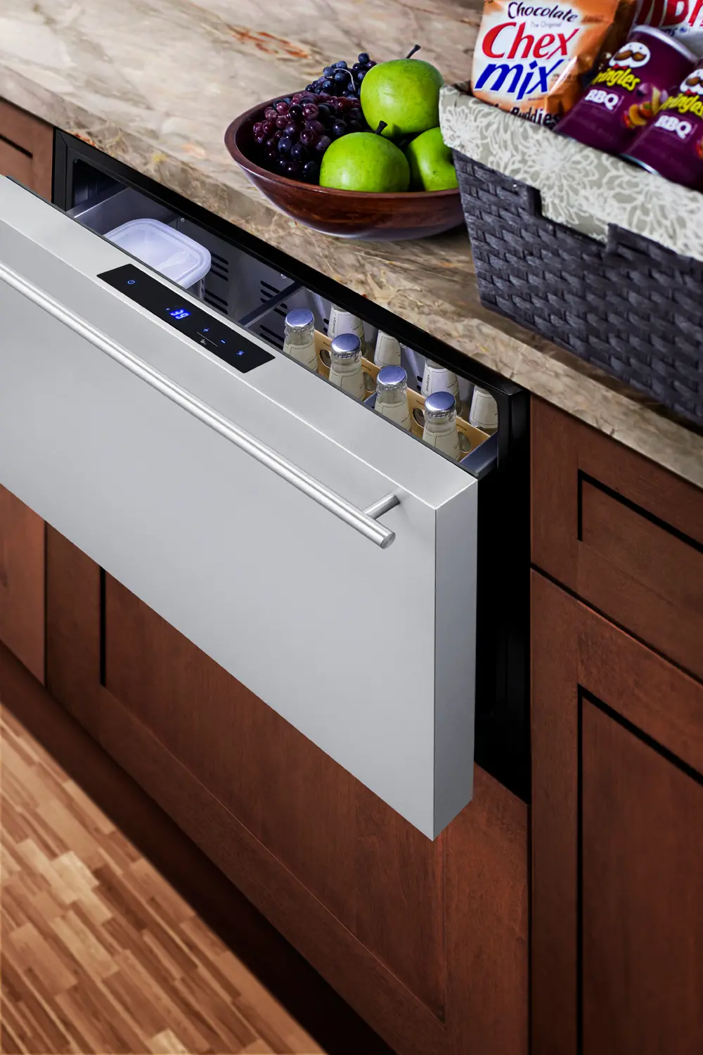 Summit 30 Inch Built-In Outdoor Drawer Refrigerator - Stainless Steel-9