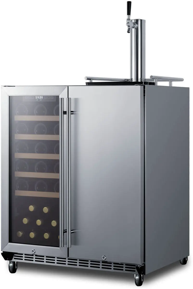 Summit 30  Wide Built-In Indoor/Outdoor Combination Wine Cellar/Kegerator-1