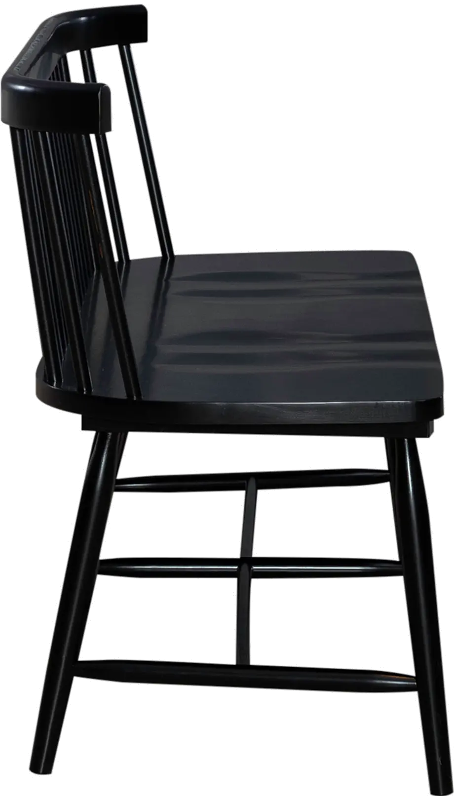 224-C4000B-B Capeside Cottage Black Dining Bench-4