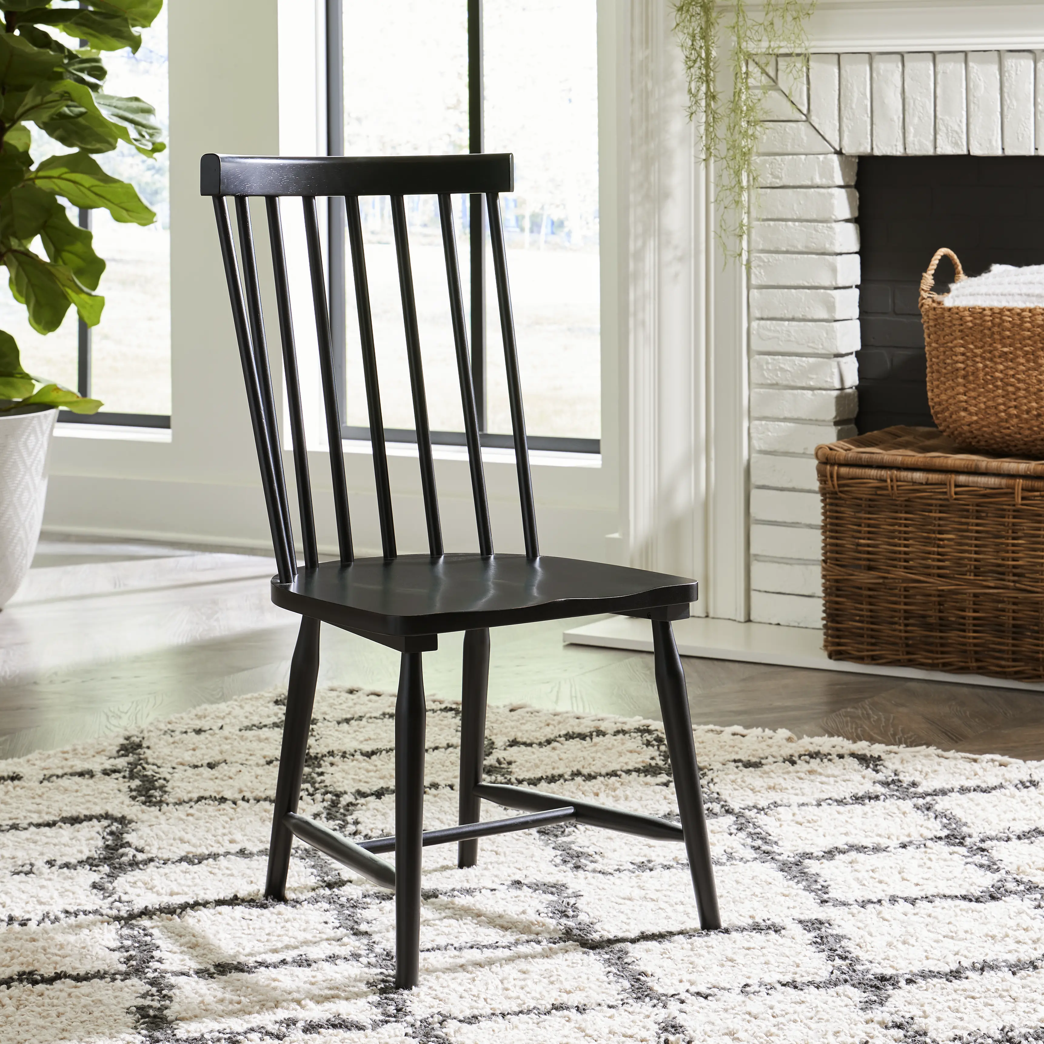 224-C4000S-B Capeside Cottage Black Dining Chair-2