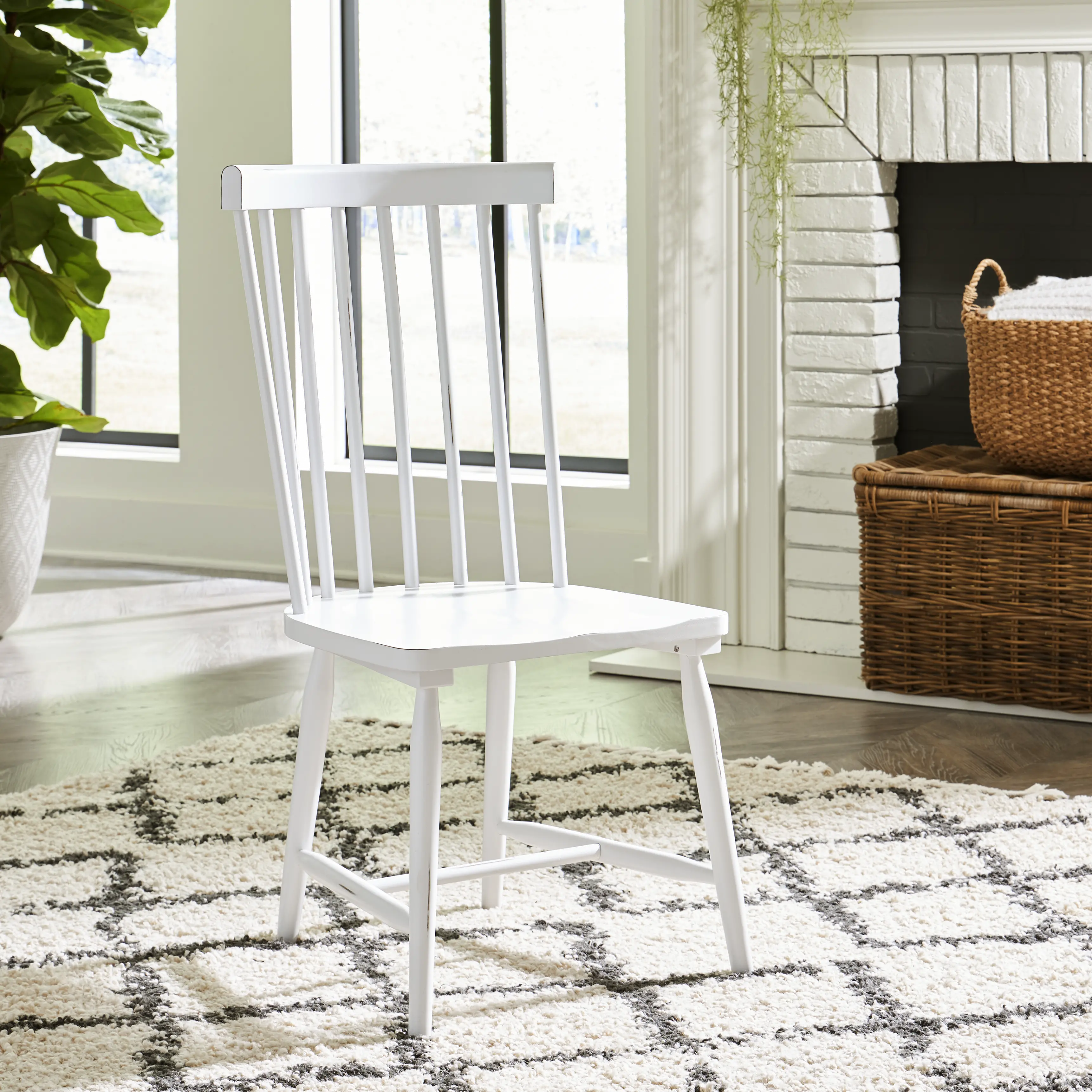 224-C4000S-W Capeside Cottage White Dining Chair-2