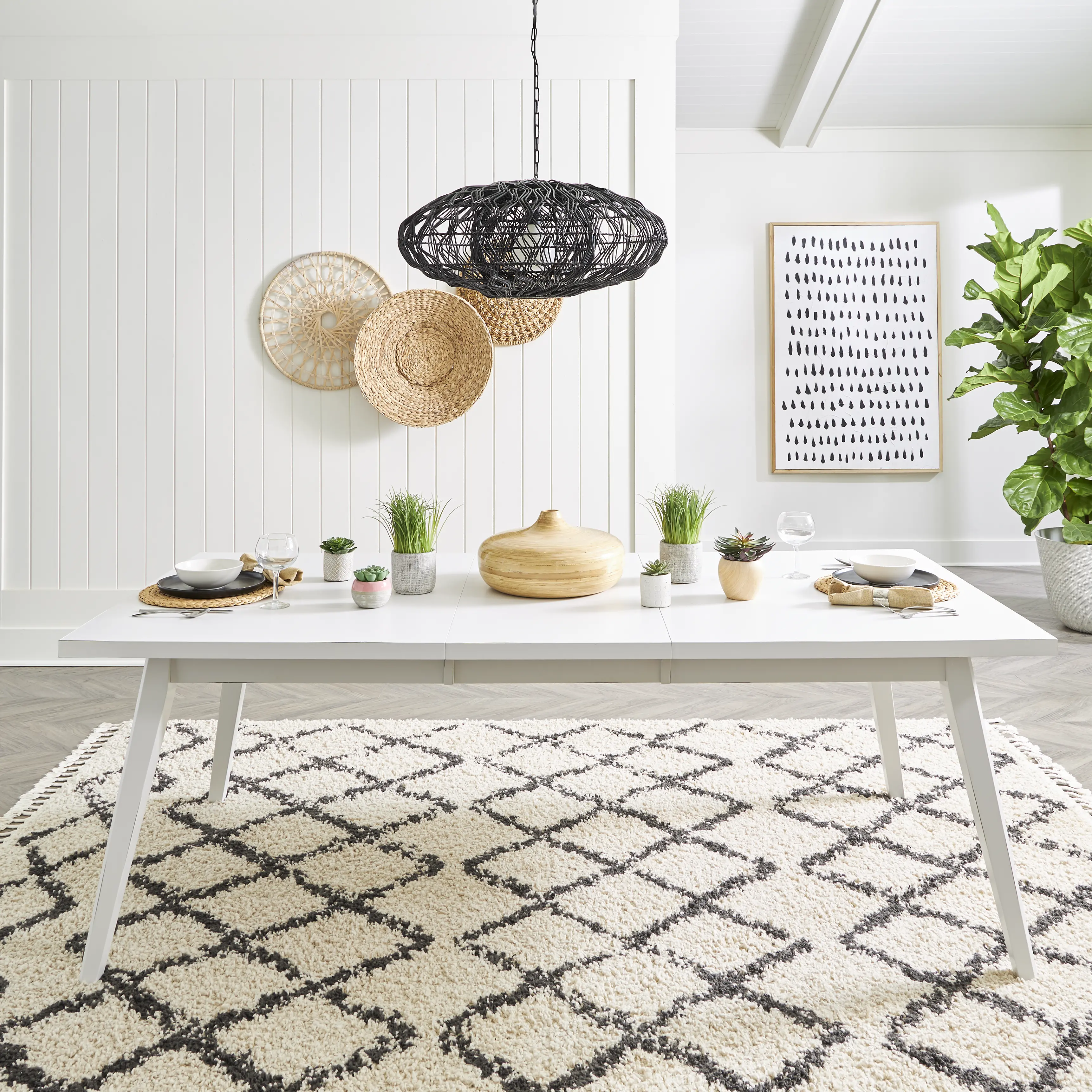 224-T4288-W Capeside Cottage White Dining Table-2