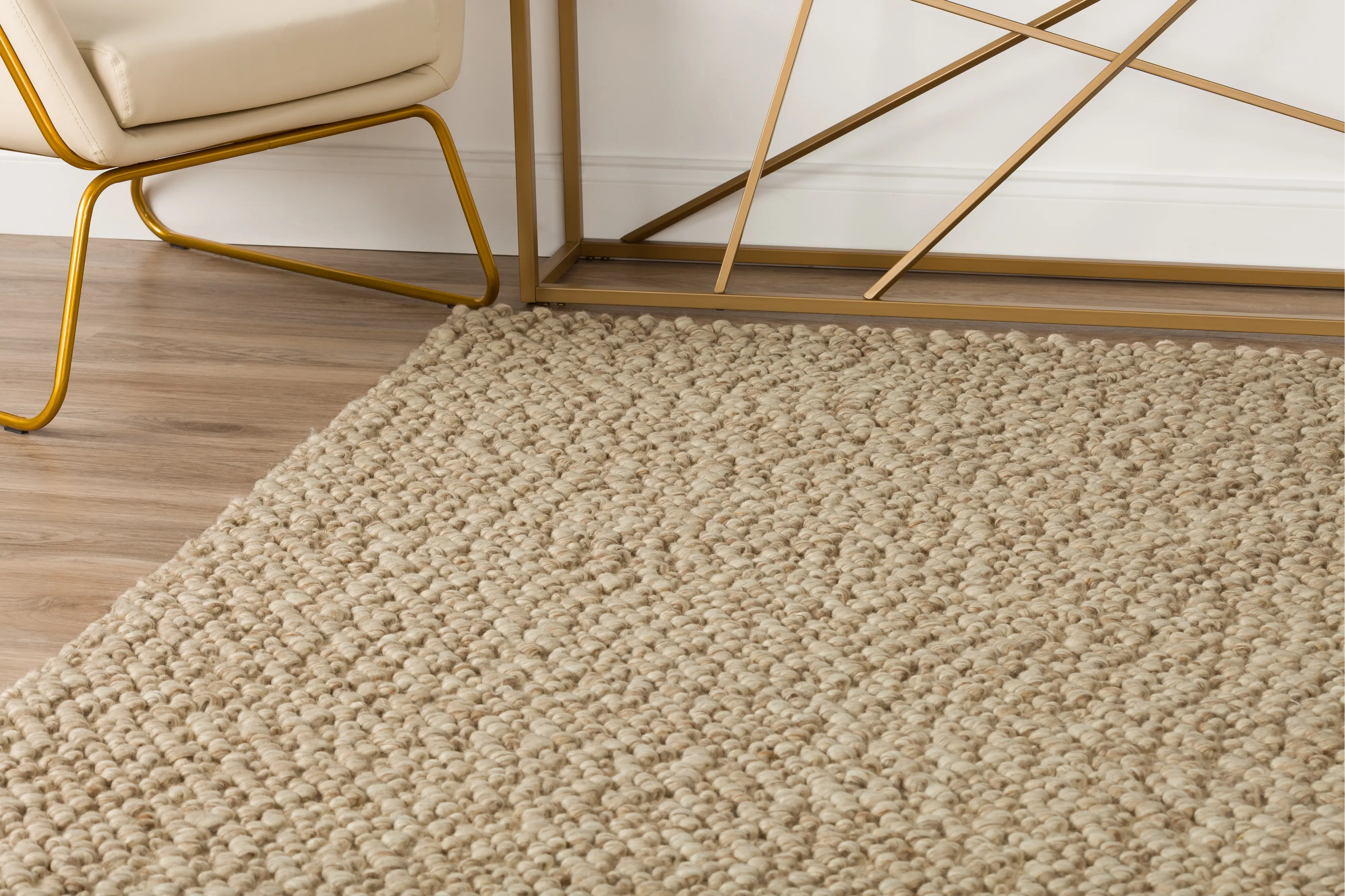 1LA9X13/GORBEA-L Gorbea 9 x 13 Latte Wool Area Rug-4