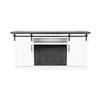Buck White 78  Fireplace TV Stand