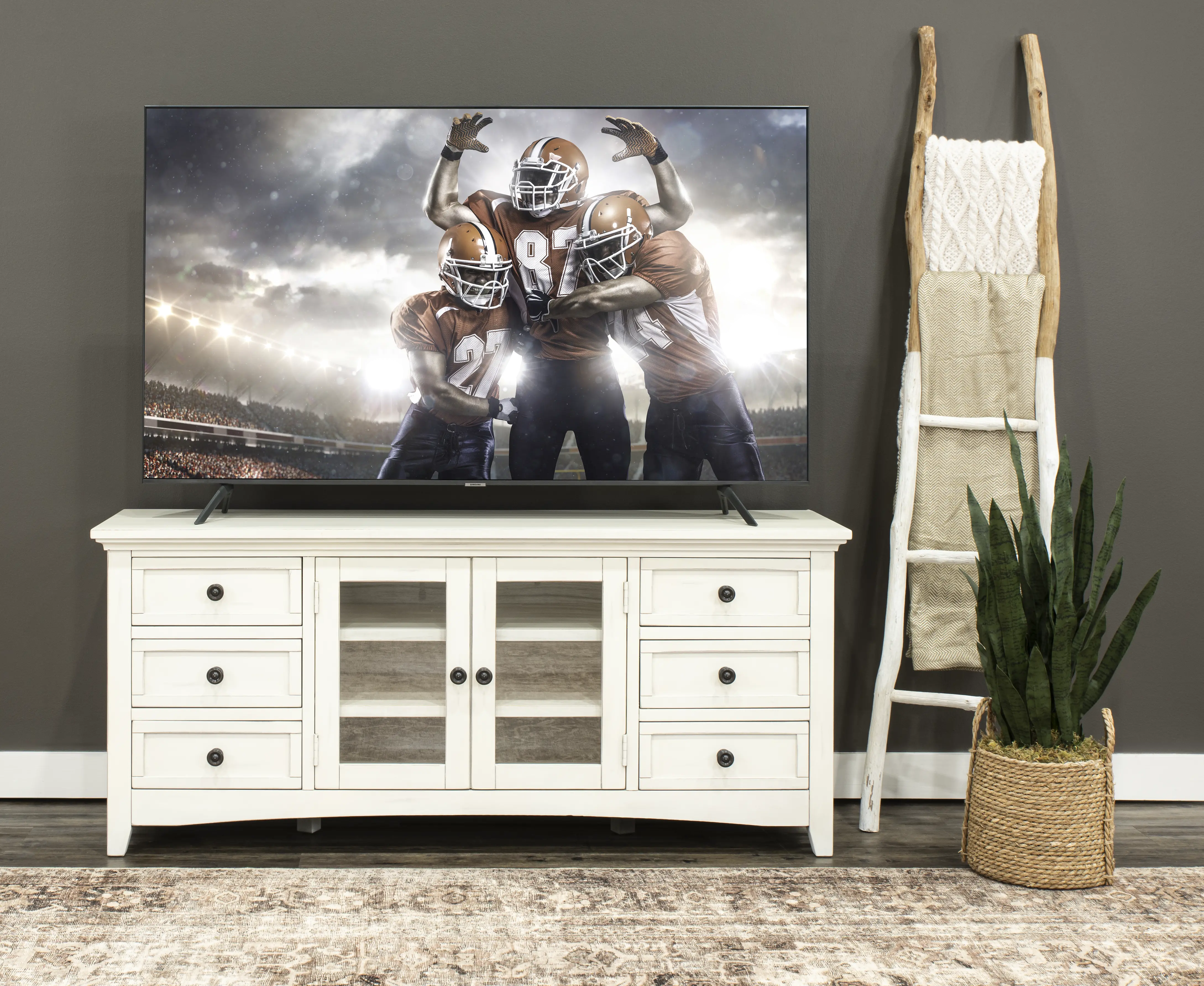 Marlo Marble White 62  TV Stand-2