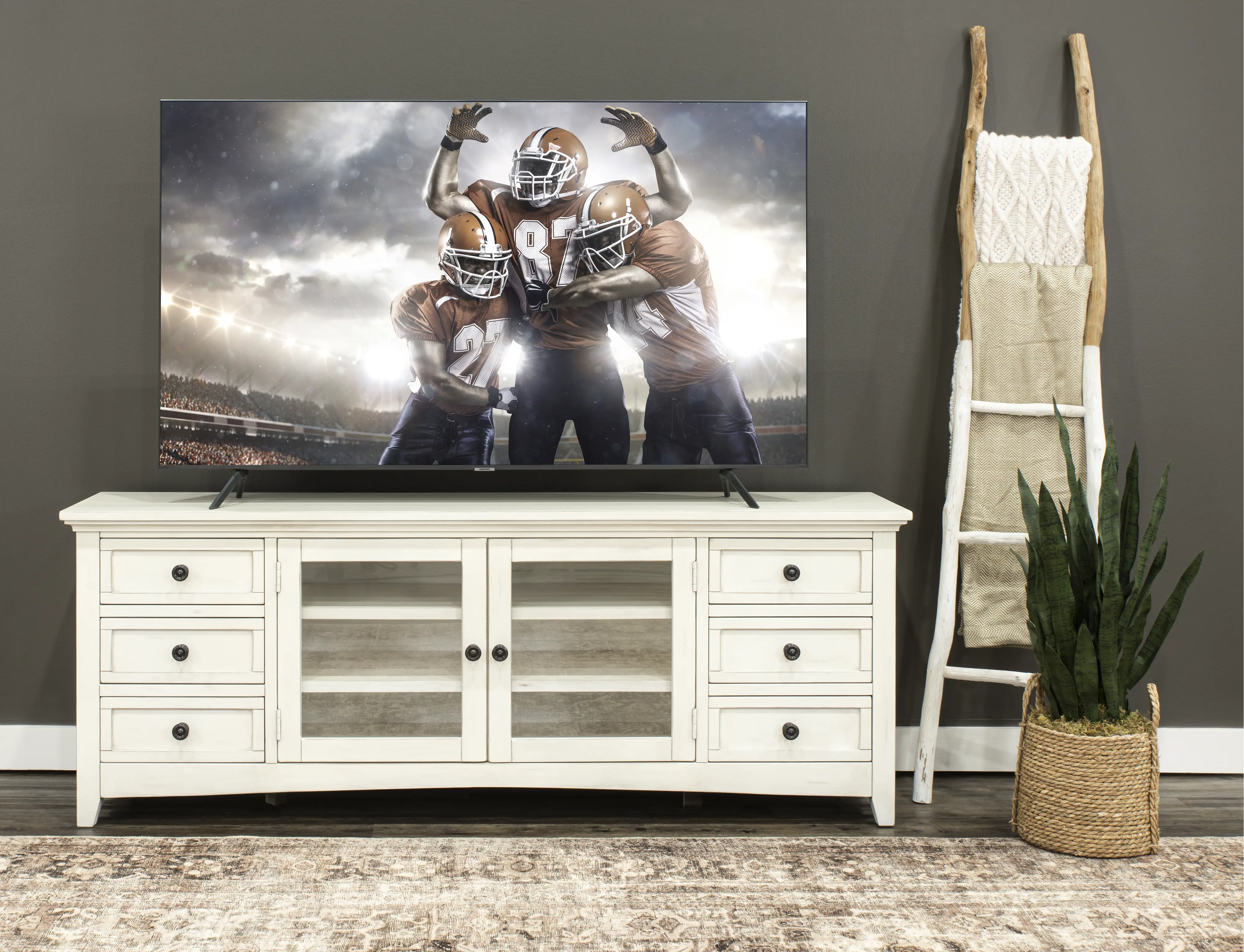 Marlo Marble White 72  TV Stand-2