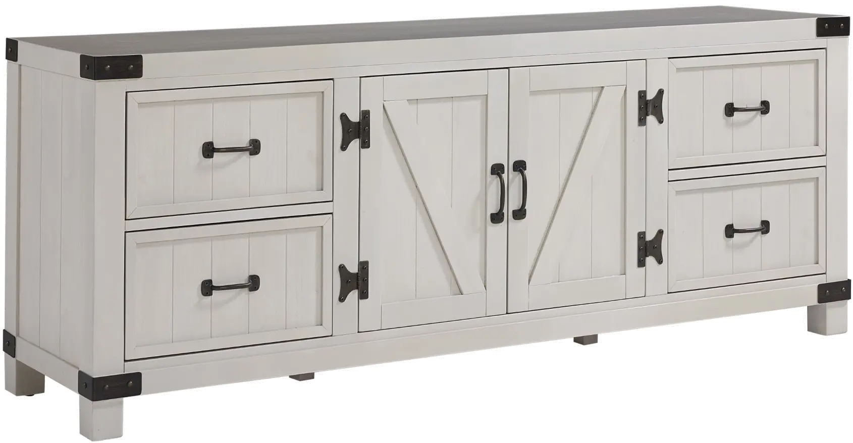 White River White 72  TV Stand-2