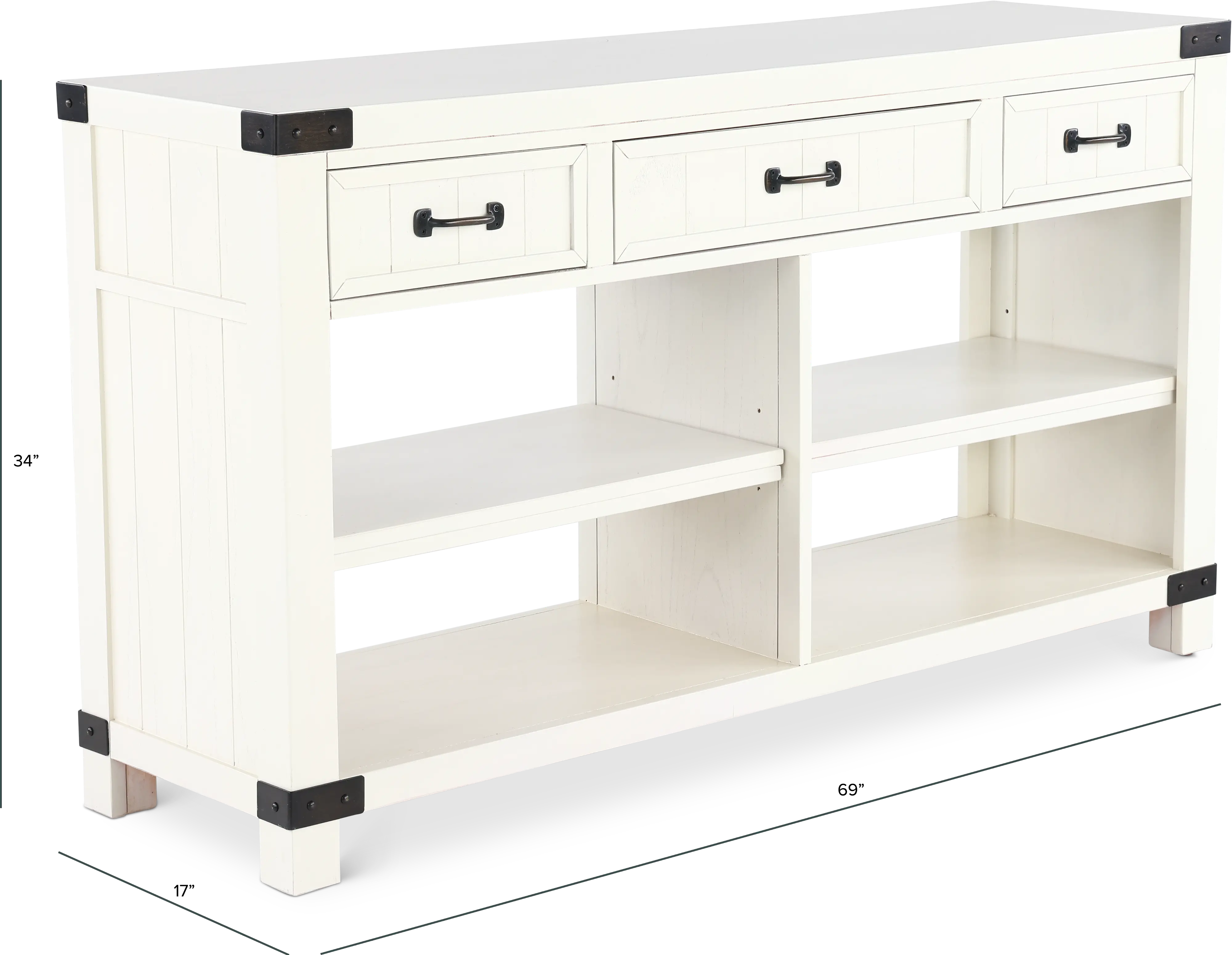 White River White Sofa Table-3