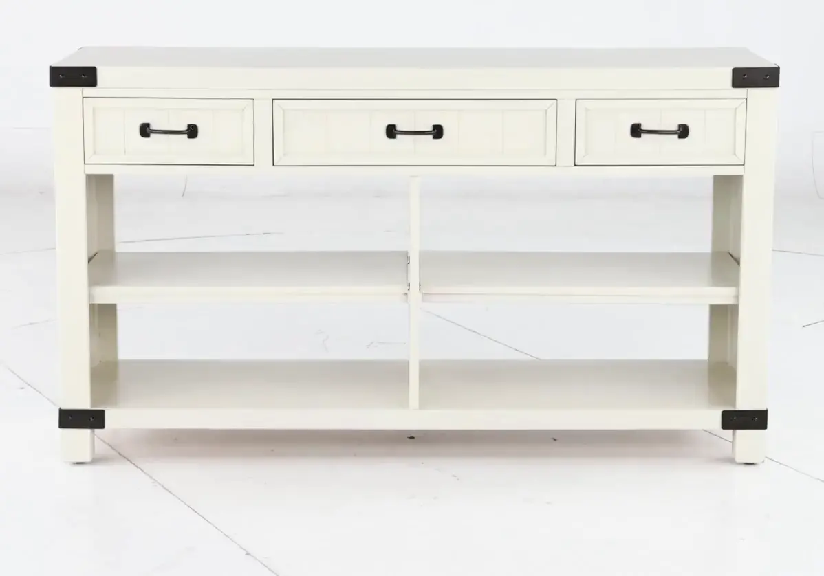 White River White Sofa Table-4