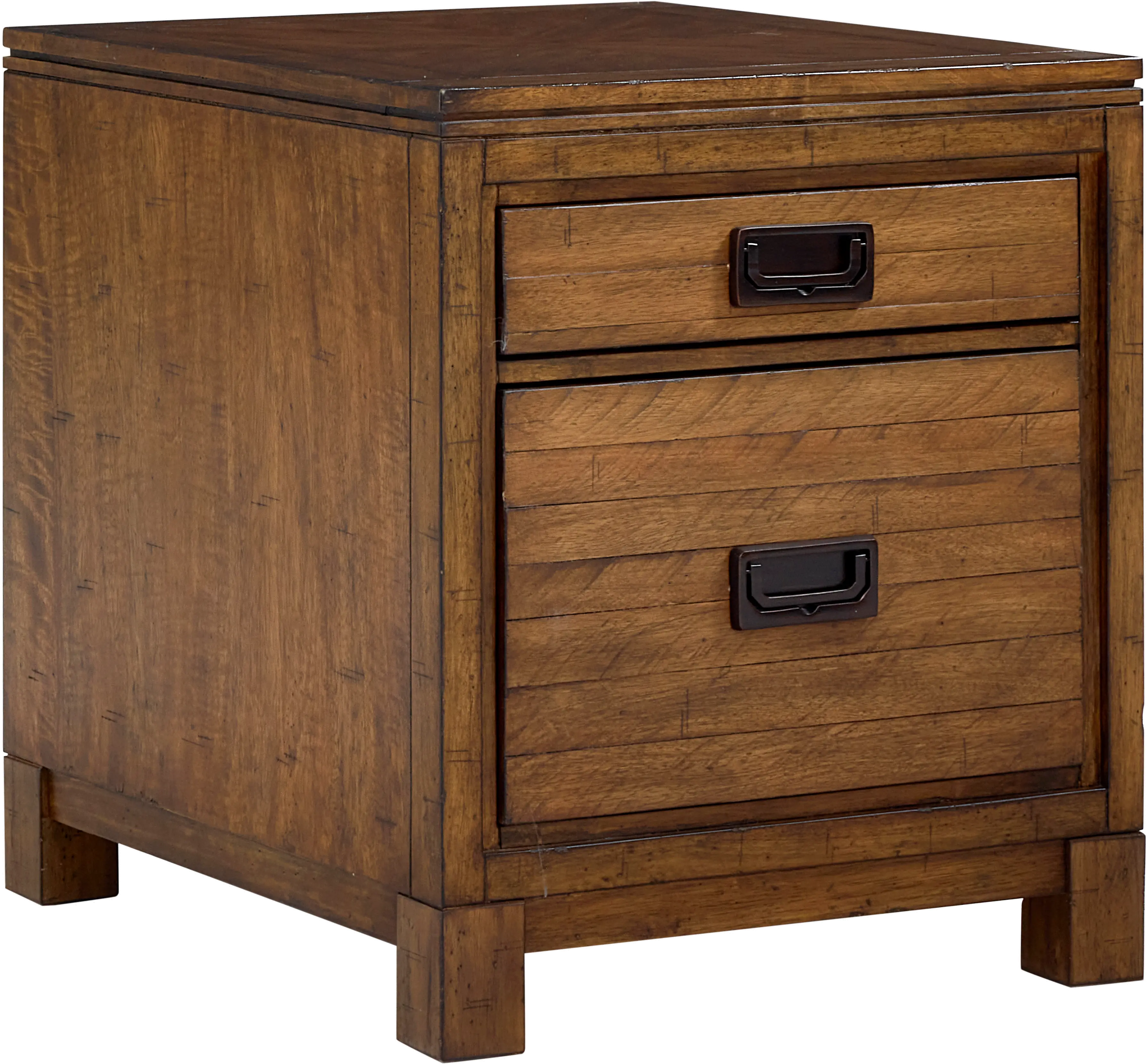 Stoneyknol Brown Dual Drawer End Table-1