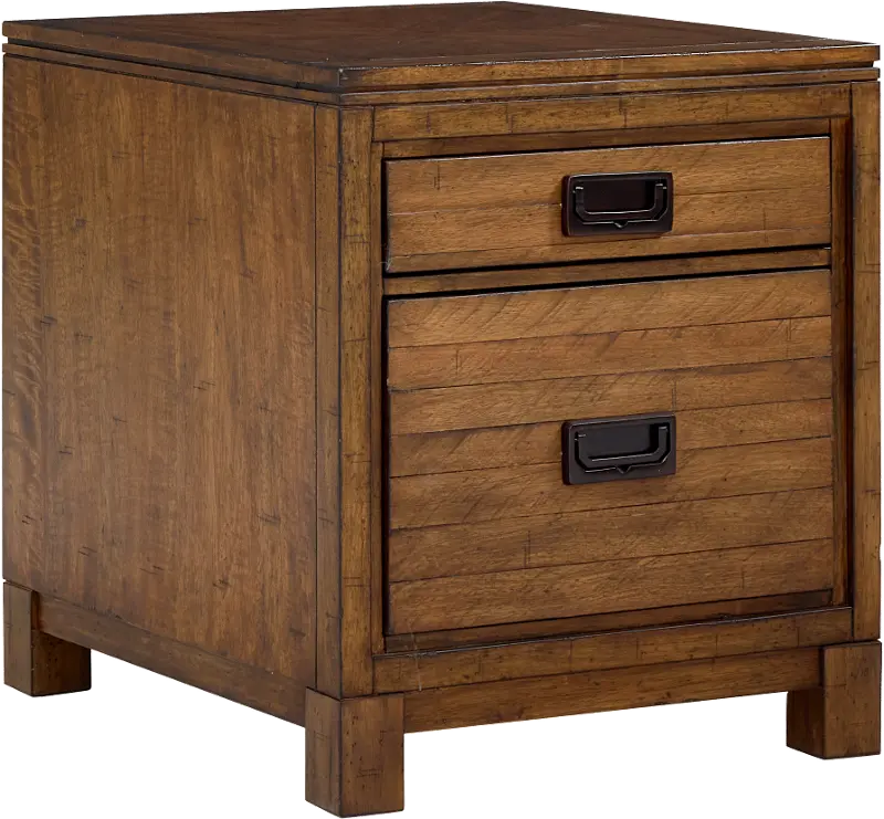 Stoneyknol Brown Dual Drawer End Table