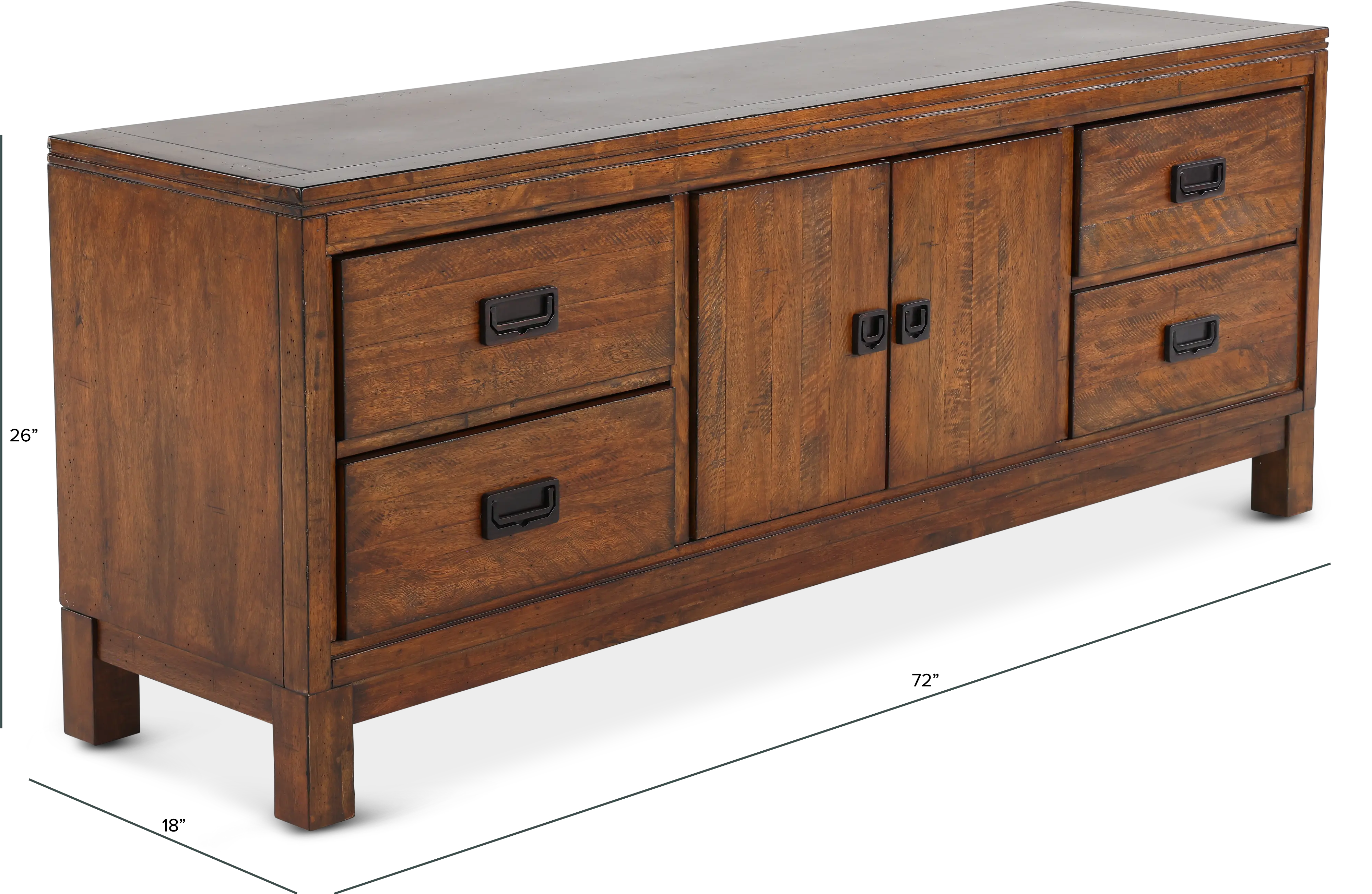 Stoney Knoll Brown 72  TV Stand-3