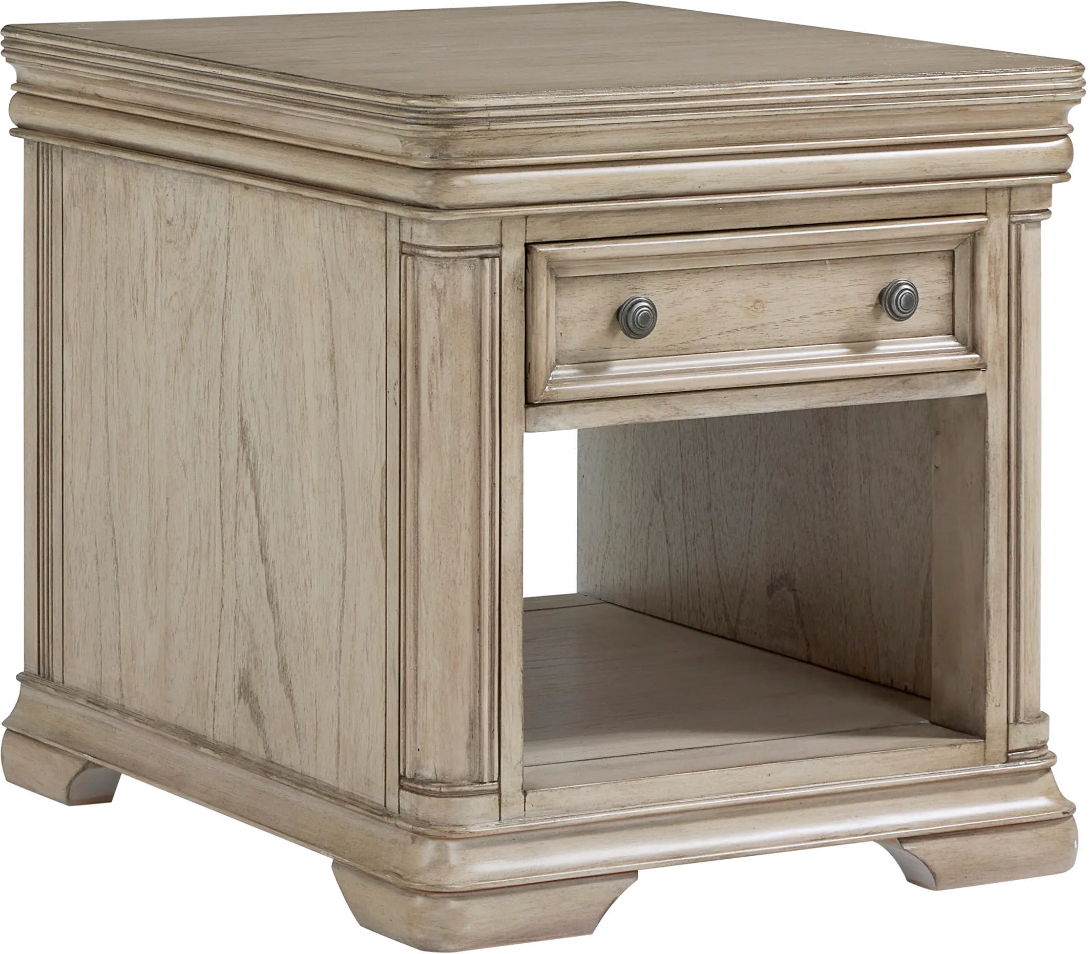 Oxford Gray Single Drawer End Table-1
