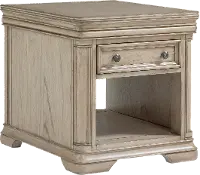 Oxford Gray Single Drawer End Table